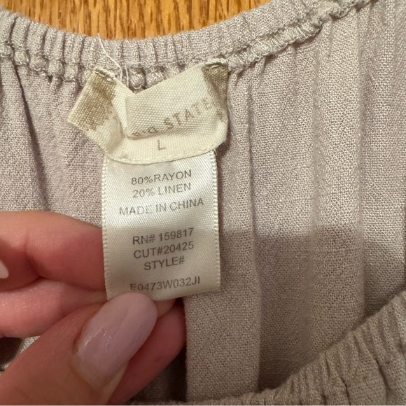 Altard state Sleeveless Ruffled romper in beige - Picture 3 of 6